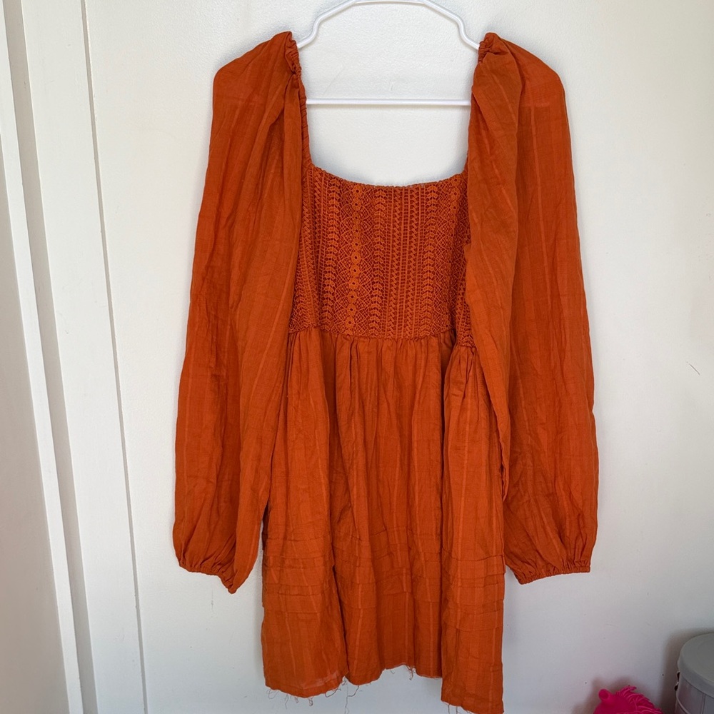 Pink Lily Rust Orange Midi Dress